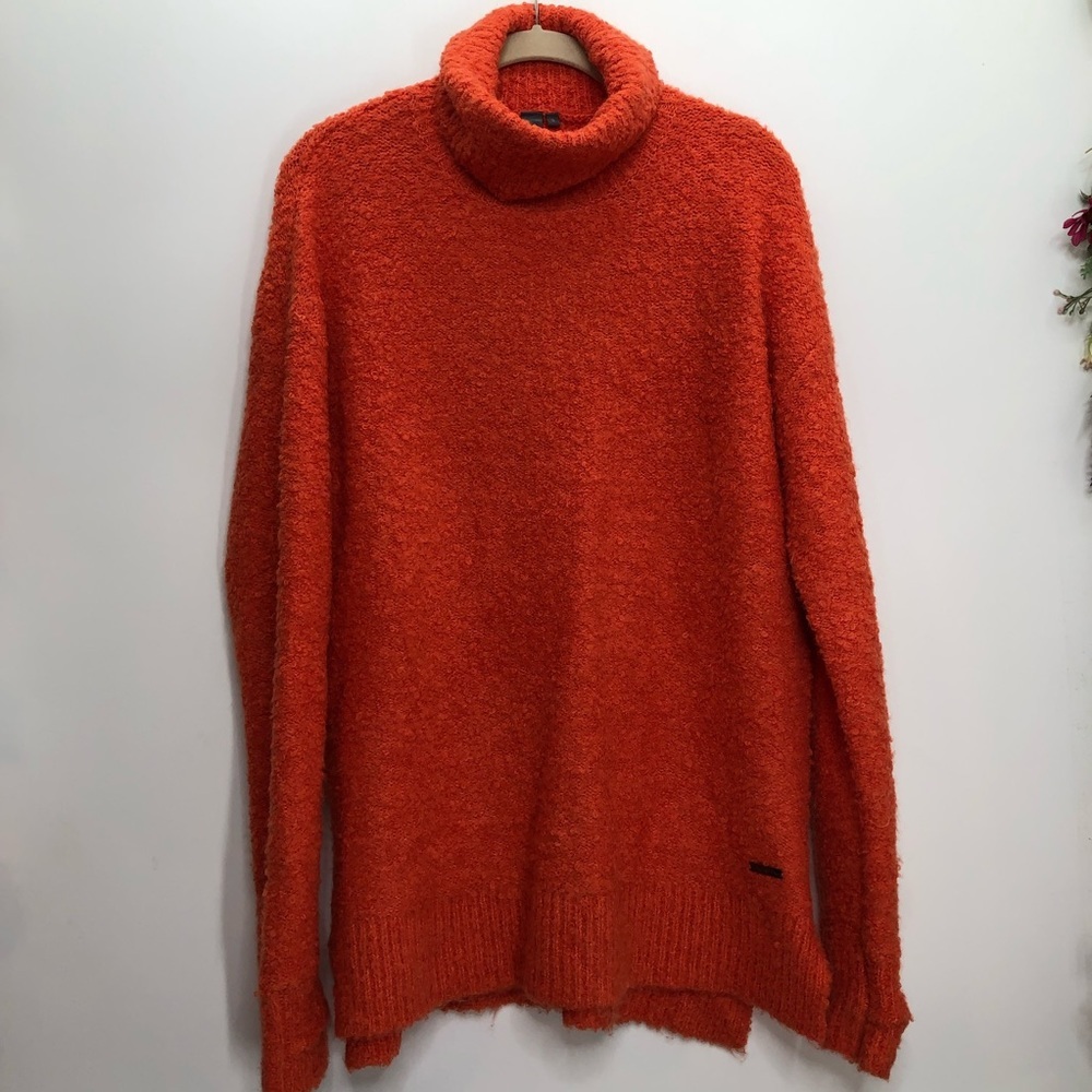 Sweaty Betty orange turtleneck sweater